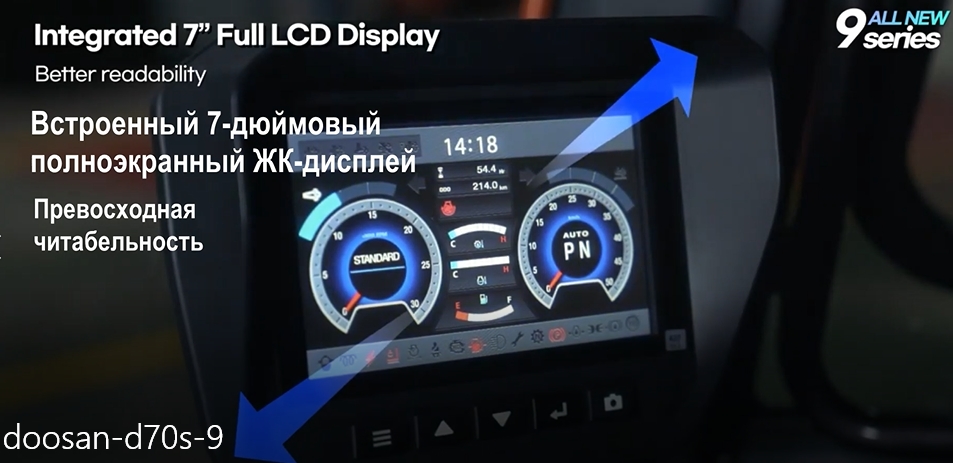 ЖК-дисплей погрузчика Doosan 9 серии